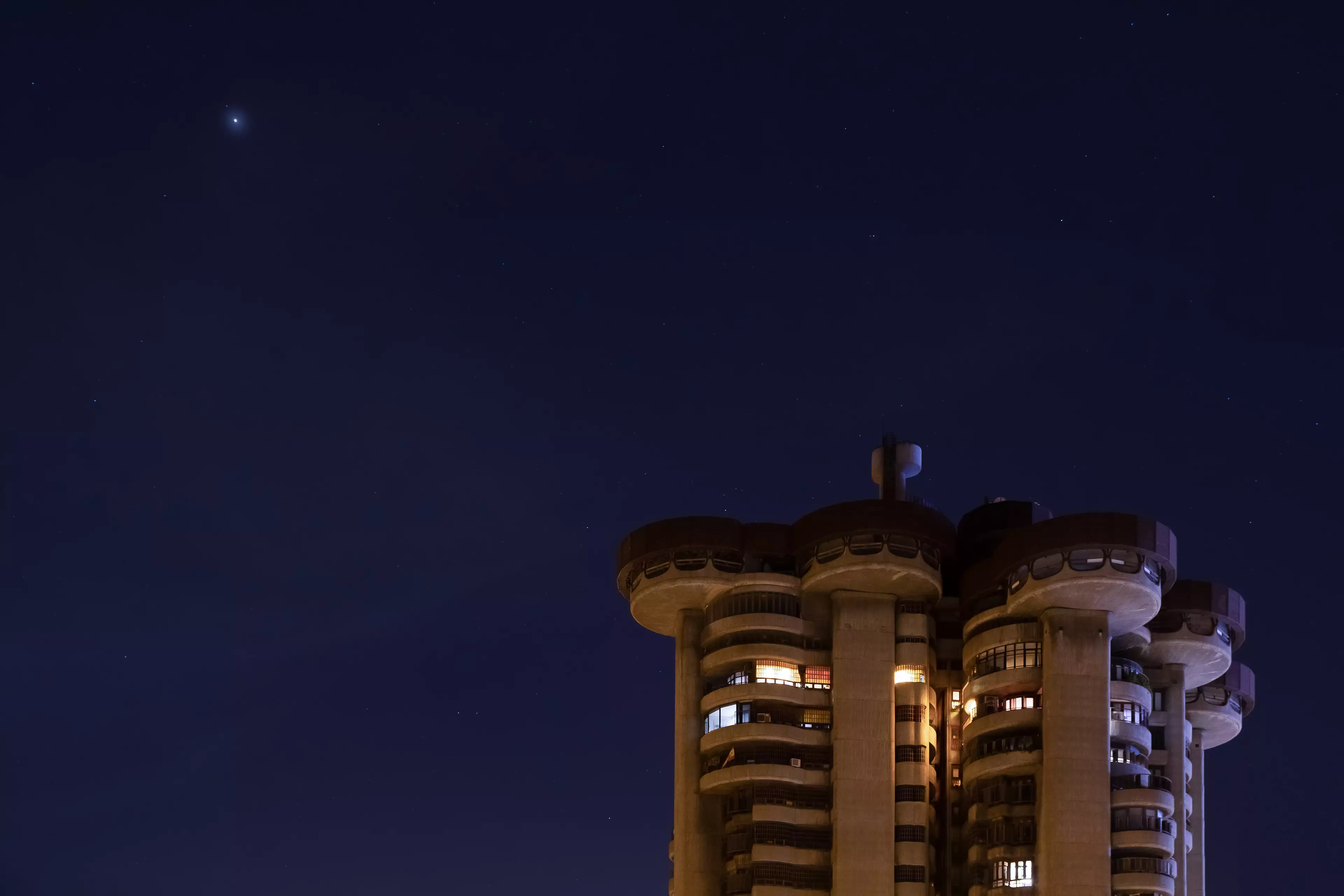 Mars visible in the night sky from Madrid last October.