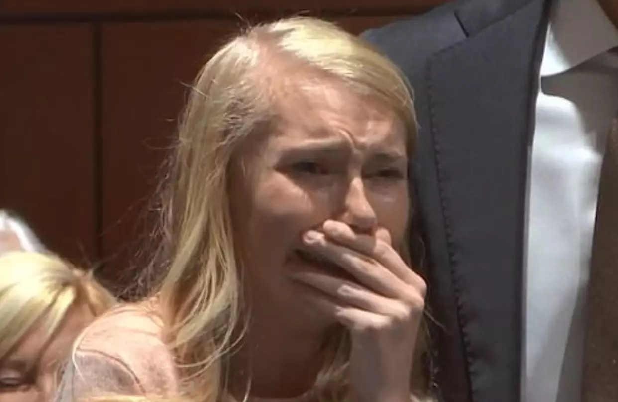 Skylar Richardson broke down in tears as the verdict was announced.
