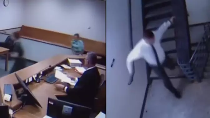 Judge Throws Off Robe And Chases Two Suspected Criminals Who Ran From Courtroom