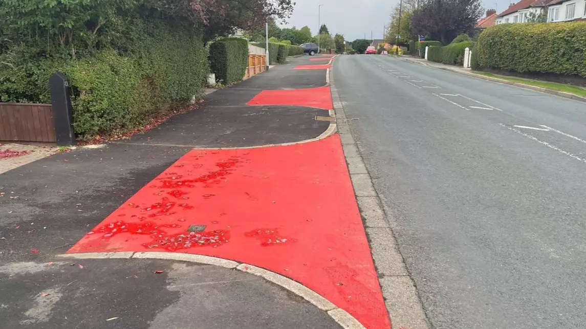 Homeowners Are Fuming With Huge Red Marks Painted On Driveways Outside Their Houses