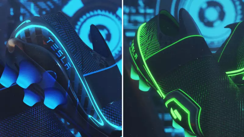 Designer Creates Insane And Futuristic Tesla Football Boots Concept