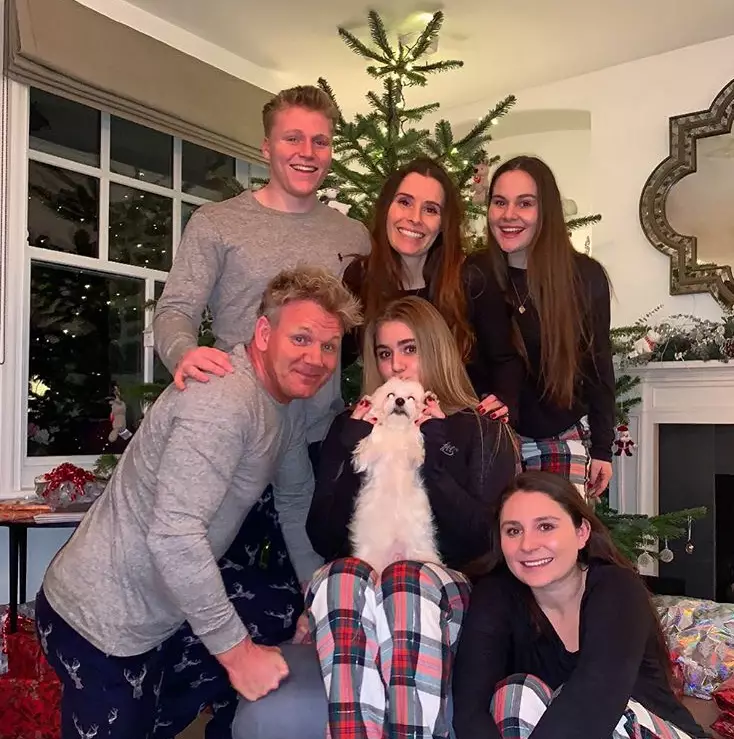 Ramsay with his family last Christmas.