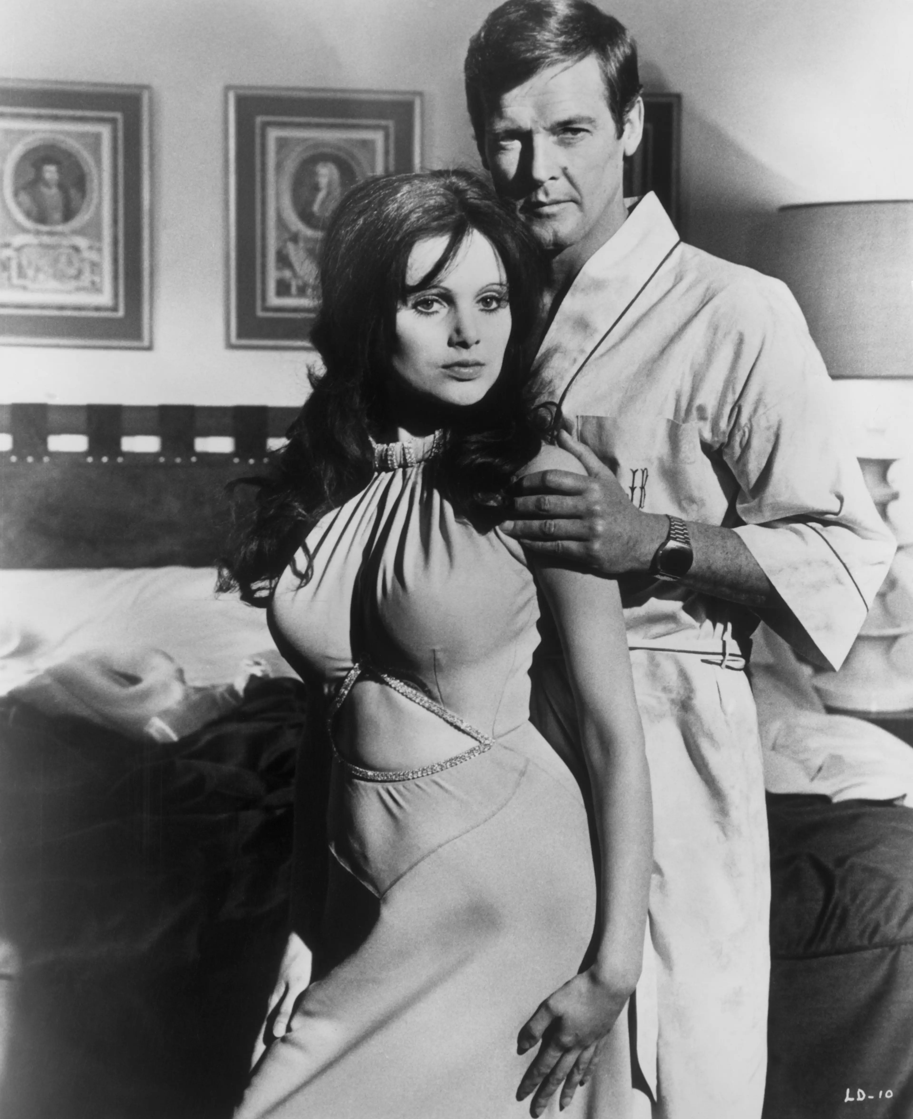 Madeline Smith as Miss Caruso in Live and Let Die.