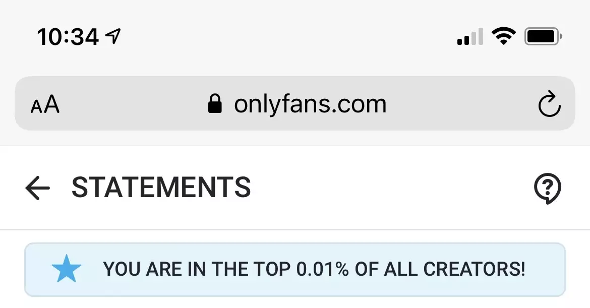 Mia's page is currently in the top 0.01% in the world.
