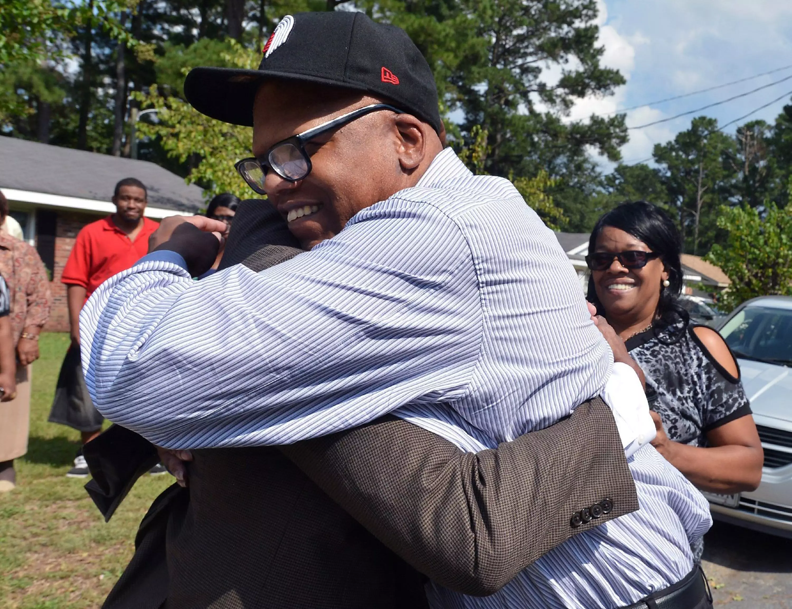 Leon Brown after being released from prison n 2014.