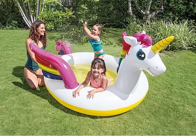 The Intex Mystic Unicorn Inflatable Spray Pool at ASDA.