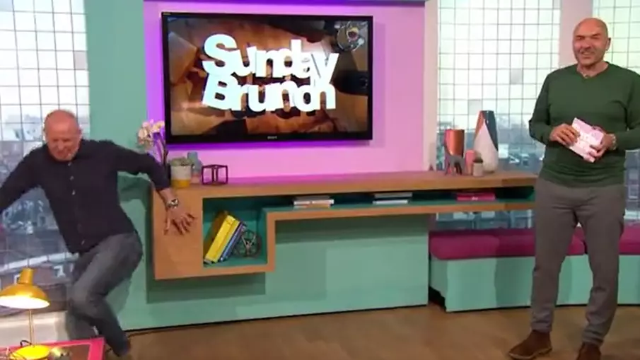 'Sunday Brunch' Viewers In Hysterics As Tim Lovejoy Absolutely Decks It Live On Air