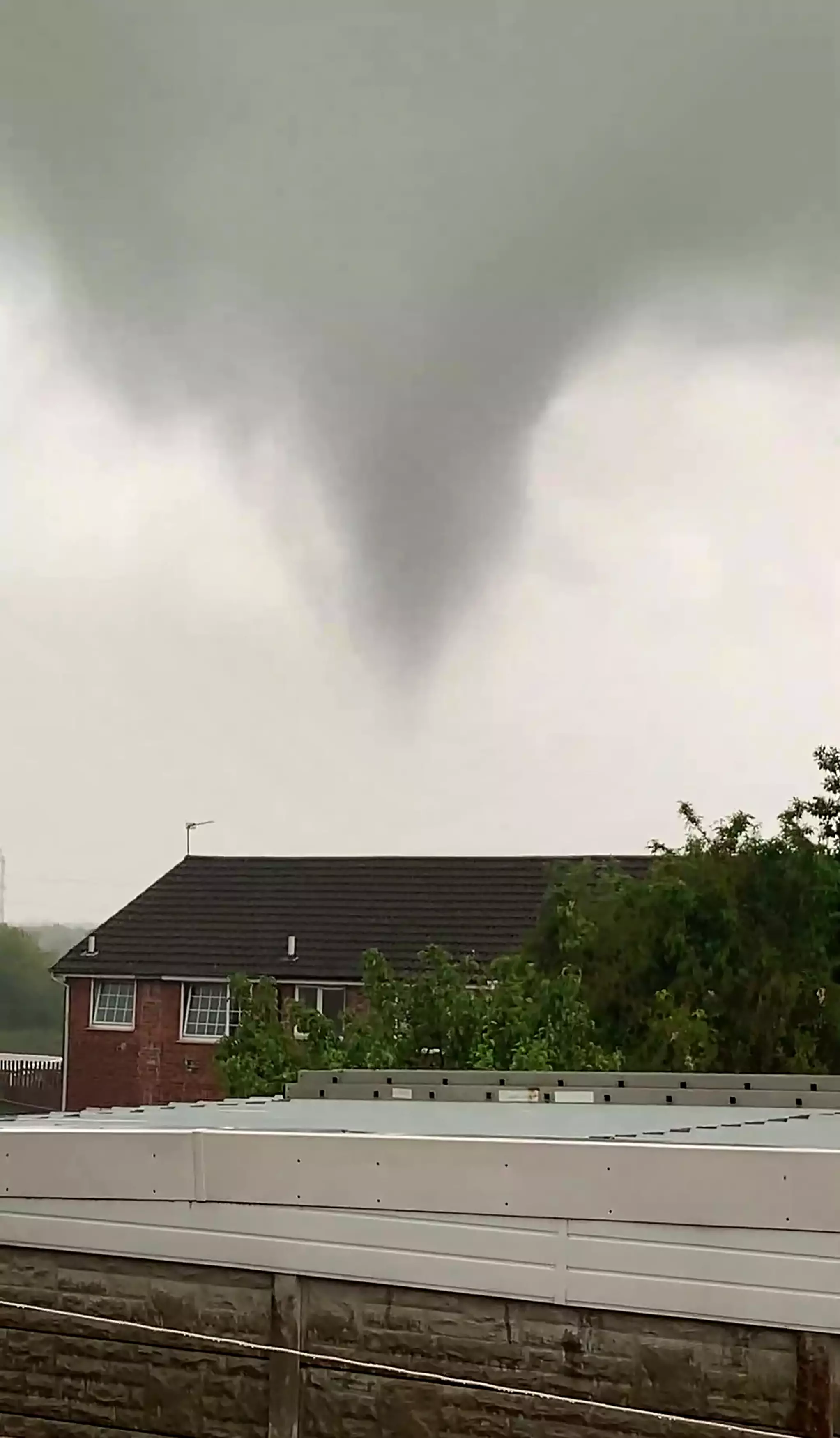 Dean Hargreaves was in the back garden on Saturday when he spotted the tornado.