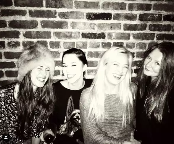 Anna with friends in New York (