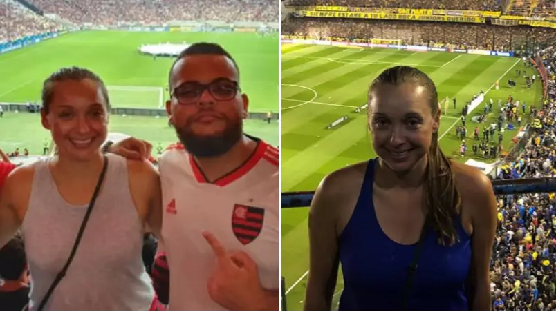 Woman Quits Her Job And Goes All Around The World Watching Football Games