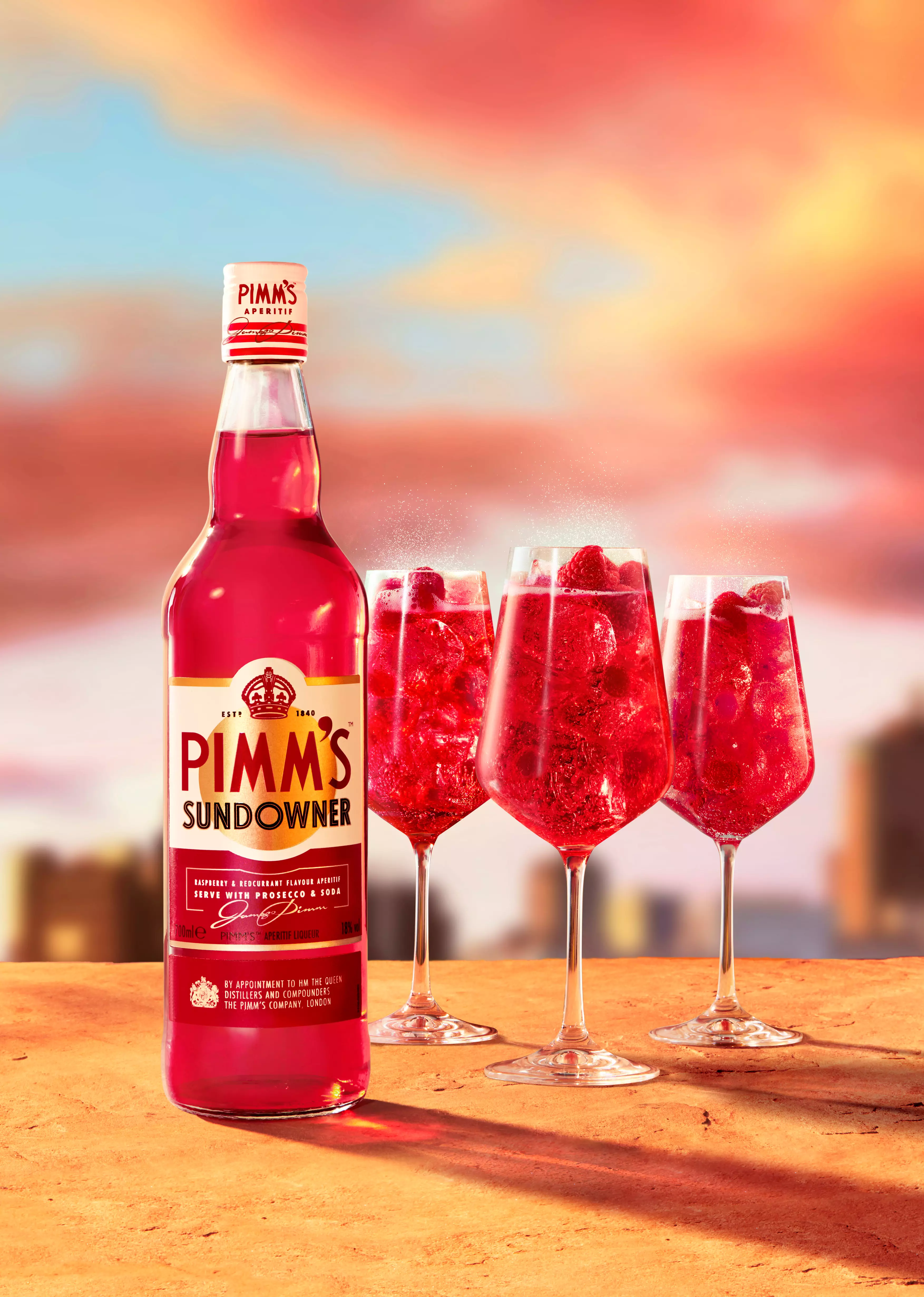 The fruity bev is vibrant red in colour, featuring both raspberry and tart redcurrant flavours (