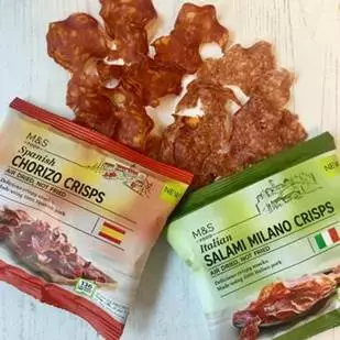 M&S has launched a range of meaty crisps.