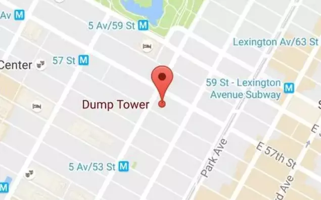 Some Joker Has Renamed 'Trump Tower' To 'Dump Tower' On Google Maps