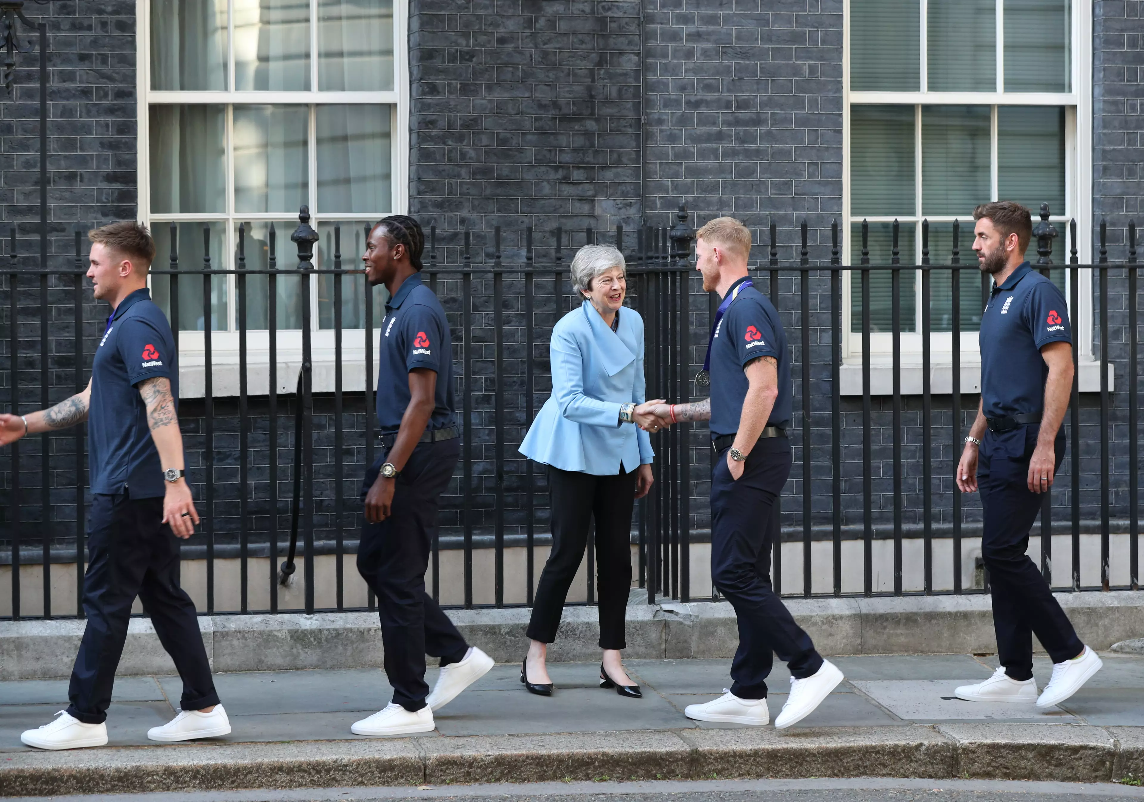 Stokes meets outgoing Prime Minister Theresa May at 10 Downing Street. Image: PA Images