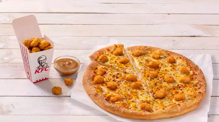 The limited edition pizza saw everyone's fave KFC snack topped on a pizza (