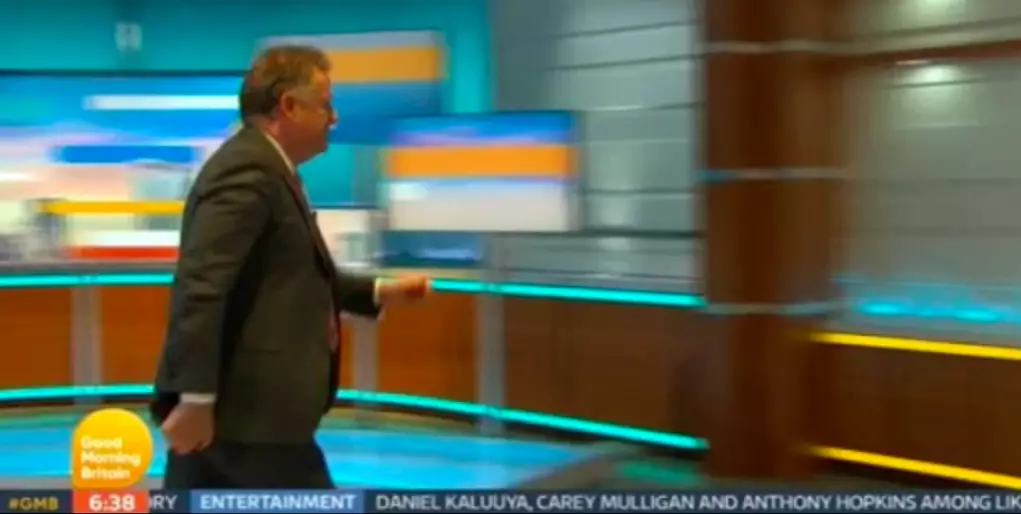 Piers stormed off set on Tuesday's show (