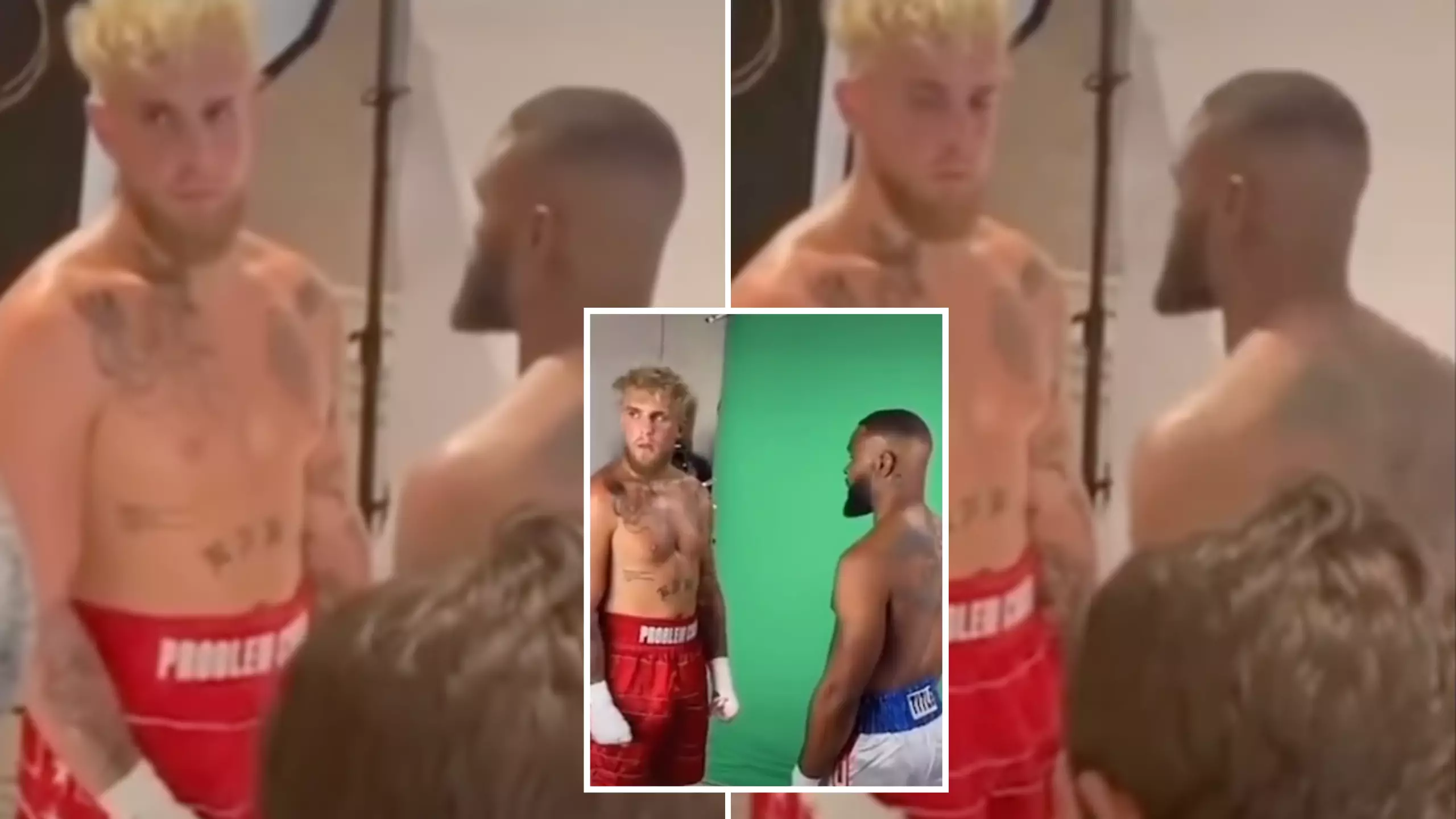 Damning Footage Shows Jake Paul 'Too Scared' To Look In Tyron Woodley's Eyes At Pre-Fight Photoshoot