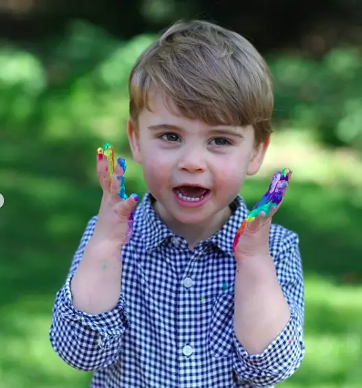Prince Louis looked adorable in the snaps (