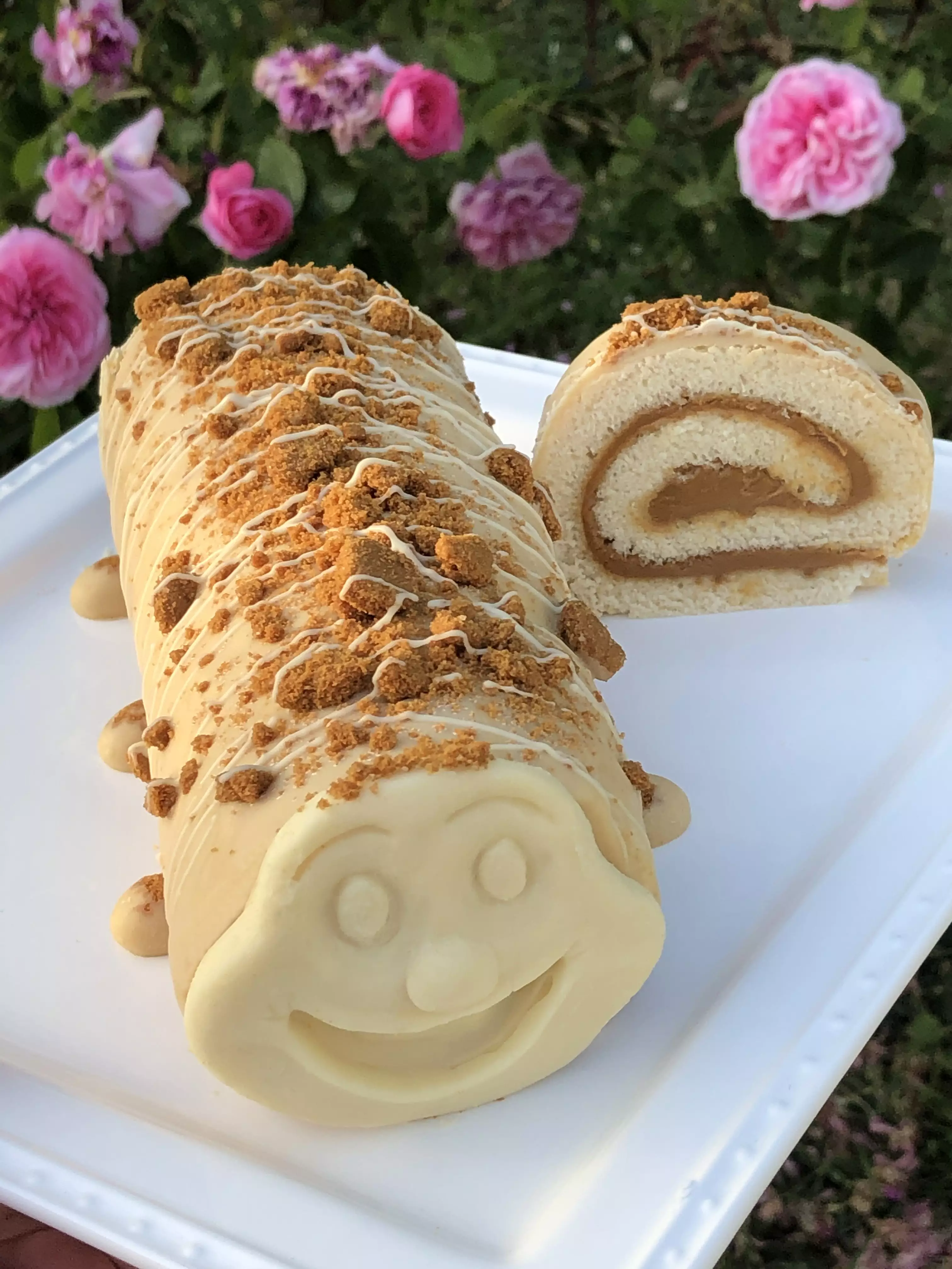 The Biscoff caterpillar looks too cute to eat (