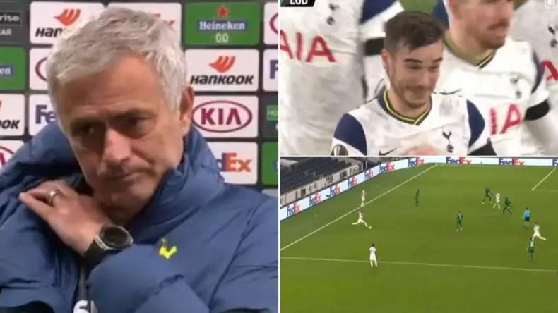 Jose Mourinho Had A Priceless Reaction To Harry Winks Saying He Didn't Mean 53 Yard Goal