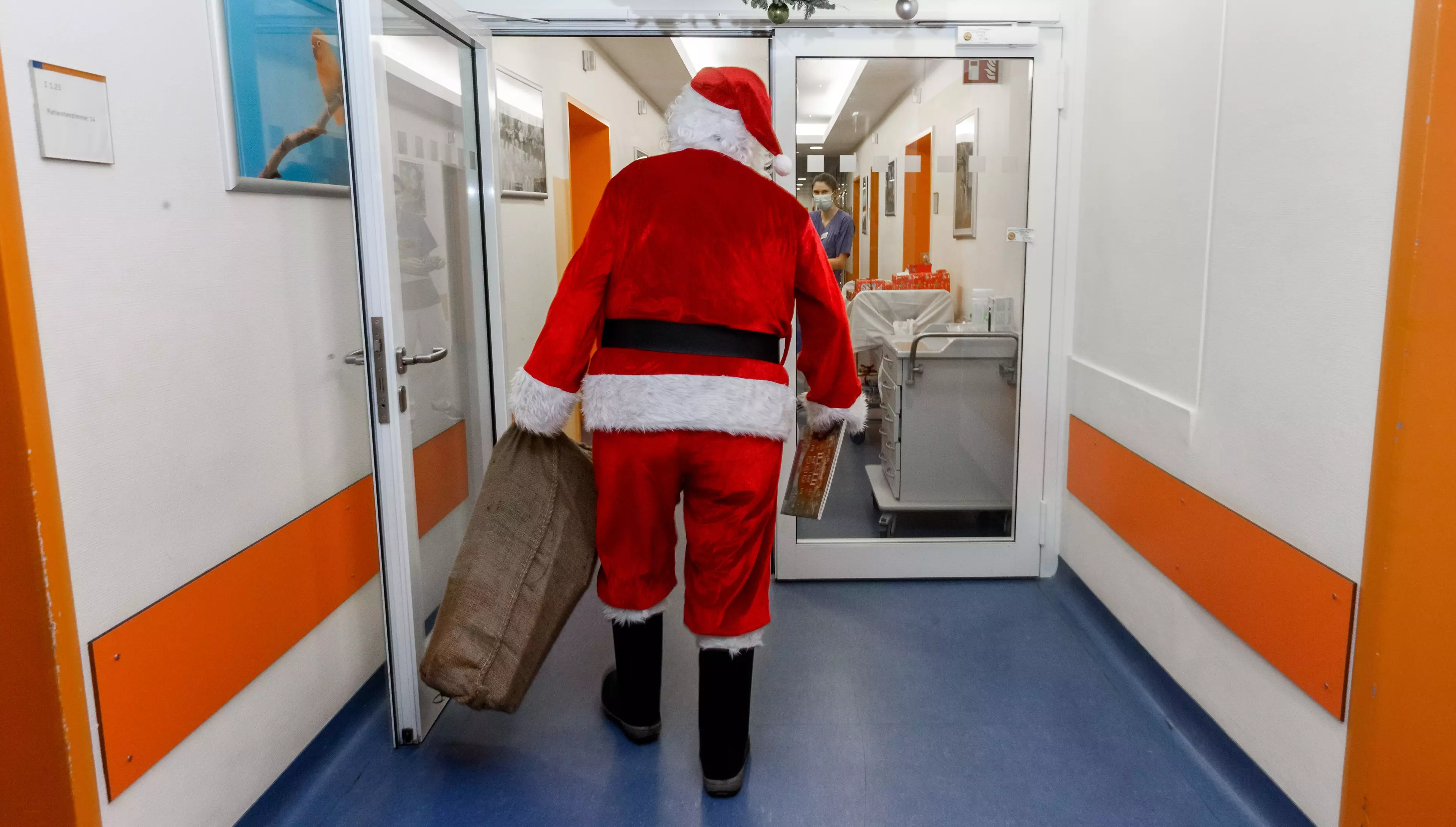 File image of a man dressed as Santa.