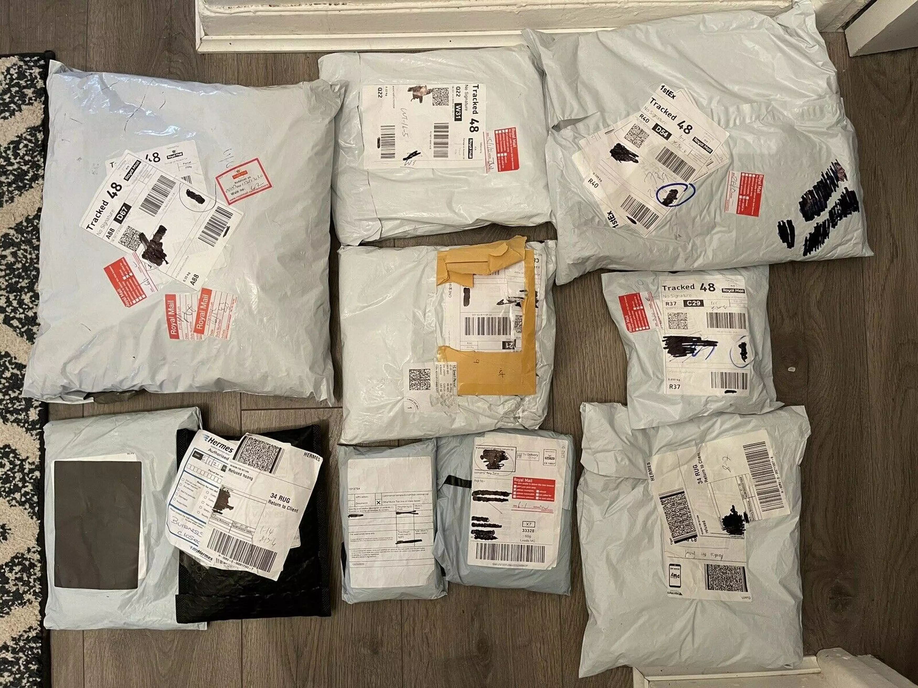 Hundreds of 'lost' Royal Mail and Hermes parcels are being flogged on eBay, it has been reported (