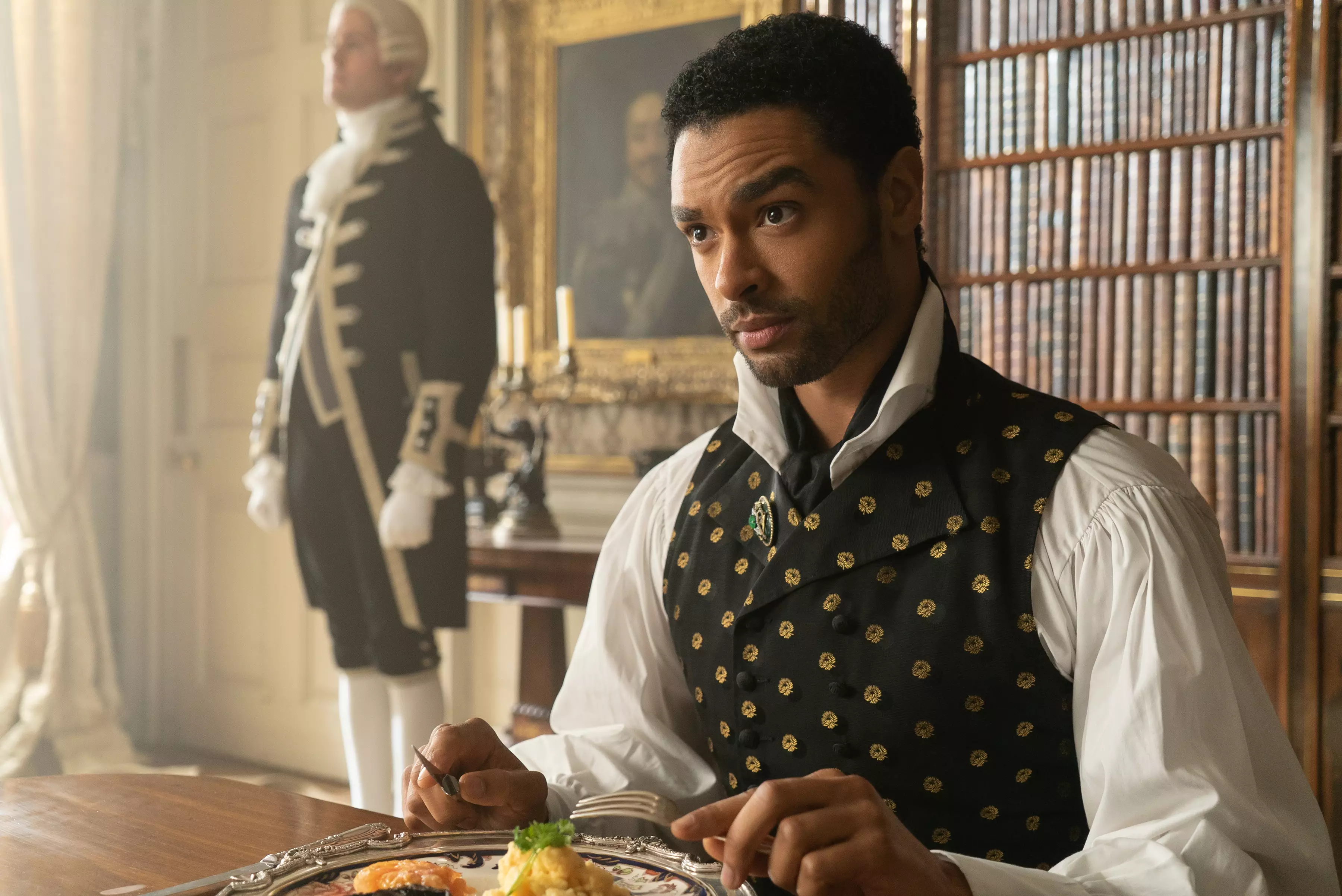 It was confirmed that the Duke played by Regé-Jean Page will not return for the second season which is currently filming (