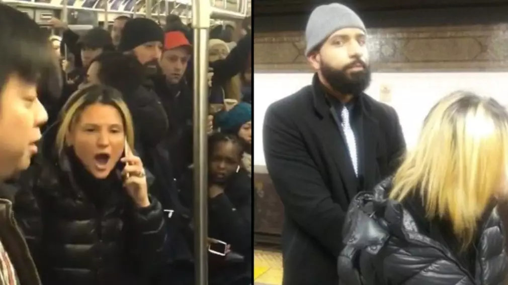 Passenger Makes Citizen’s Arrest After Filming Woman Shouting Racial Slurs On The Train