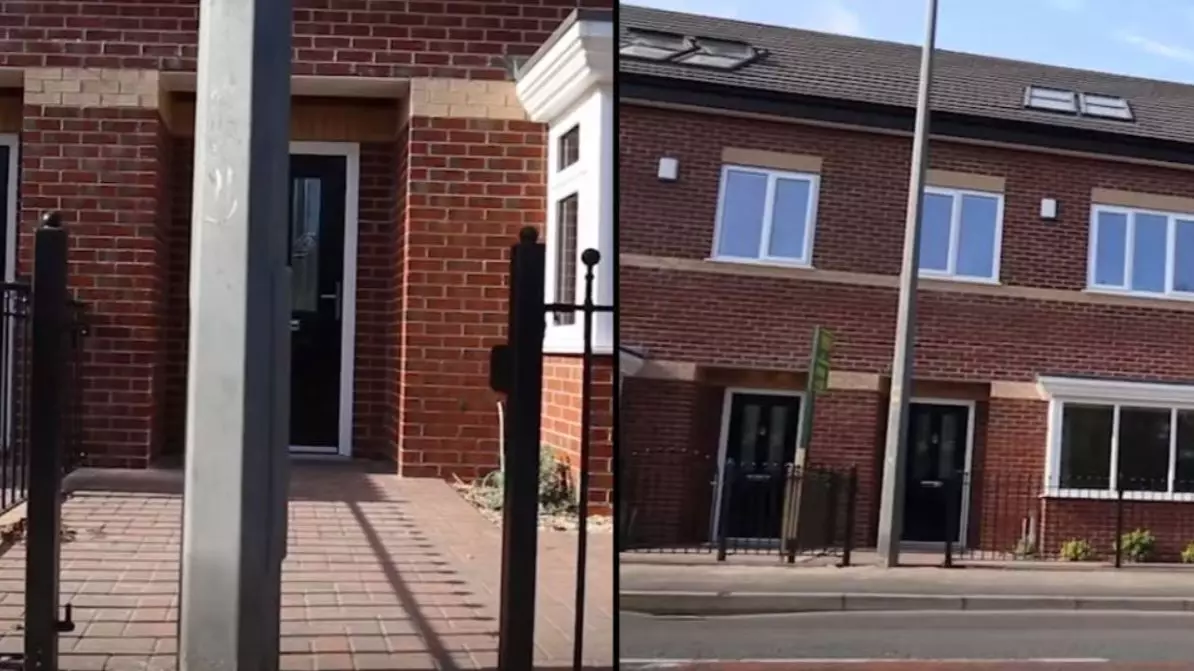 Builder's Erect Lampost In Front Of New House Completely Blocking Entrance