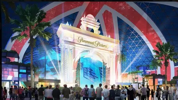 Visitors will enter the site through a grand plaza with the feel of Las Vegas (