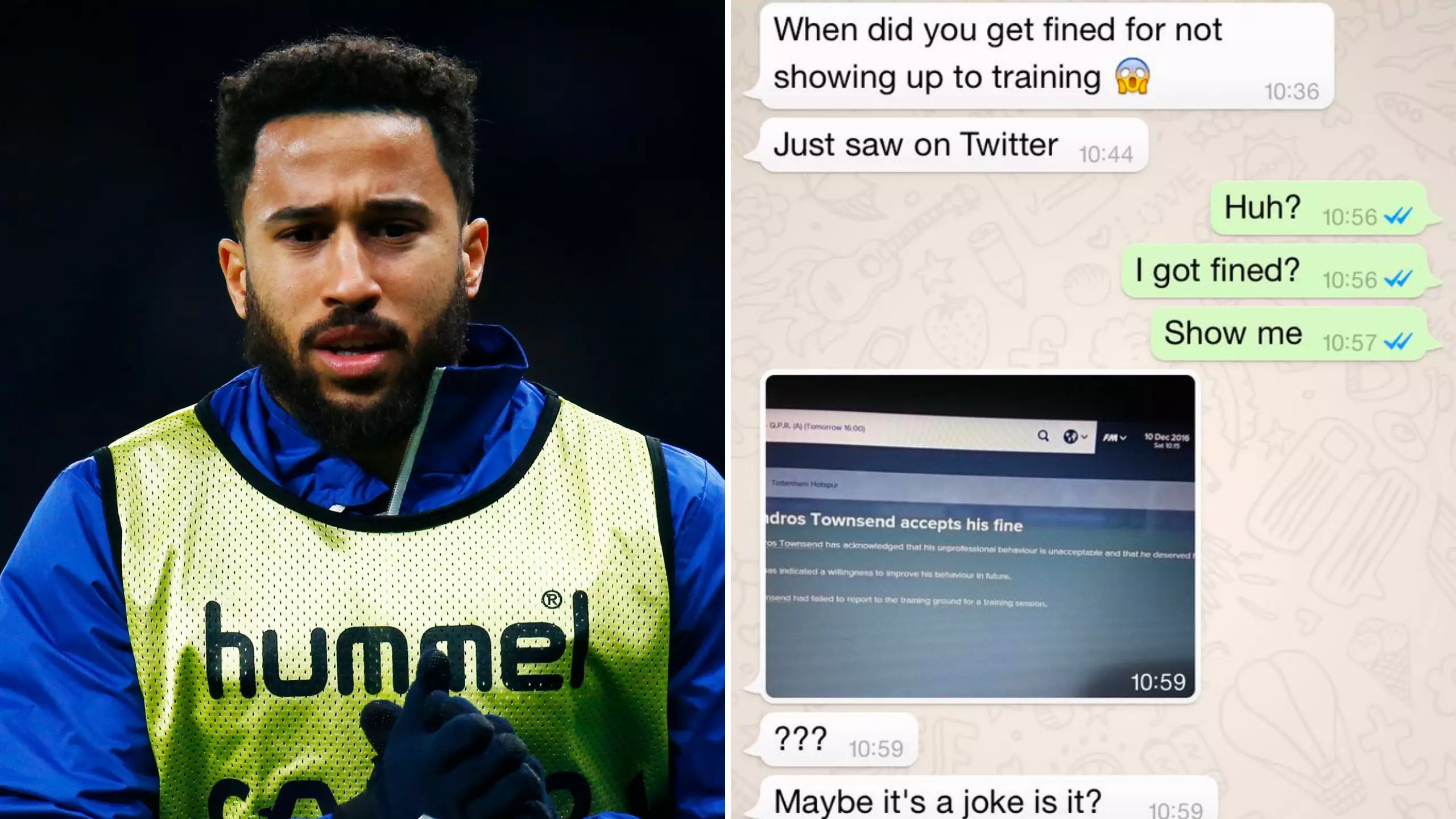 Andros Townsend’s Girlfriend Thought He Skipped Training, But It Was Actually In Football Manager