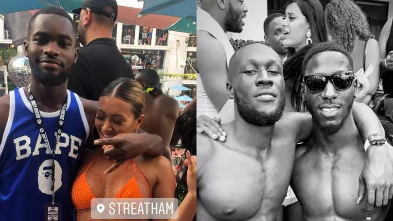 Dave Parties With Love Island’s Kaz Crossley And Jorja Smith at Stormzy’s #Merky Festival in Ibiza