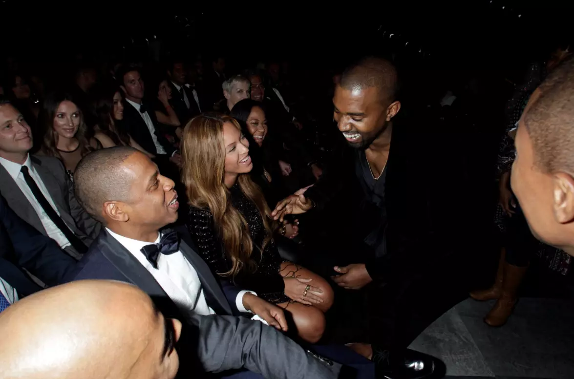 Kanye with Jay-Z and Beyoncé in 2015.