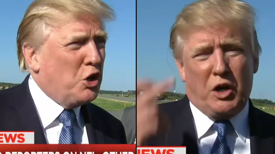 People Reckon Donald Trump Flipped The Bird During Live TV Interview 