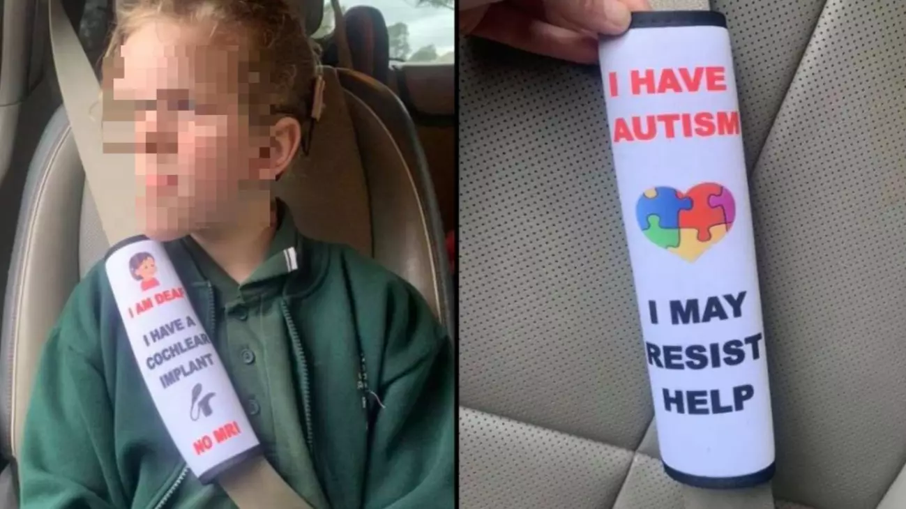Mum's Seat Belt Covers That Alert Emergency Services To Medical Information Go Viral 