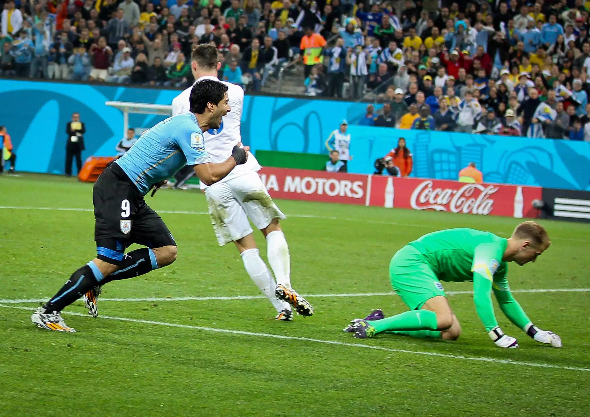Suarez bags the winner against England four years ago. Image: PA Images