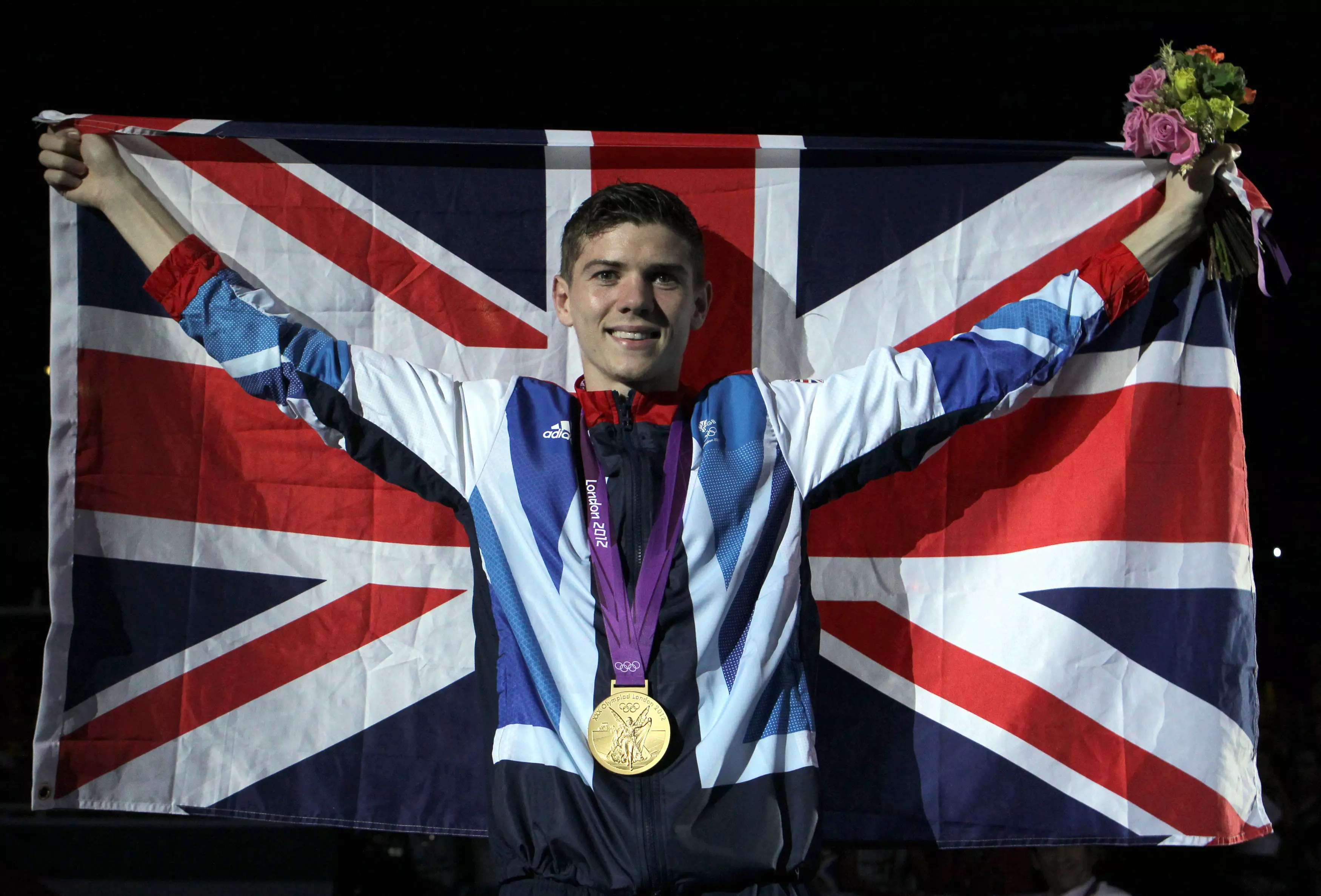 Campbell collects his gold medal at London 2012. Image: PA Images