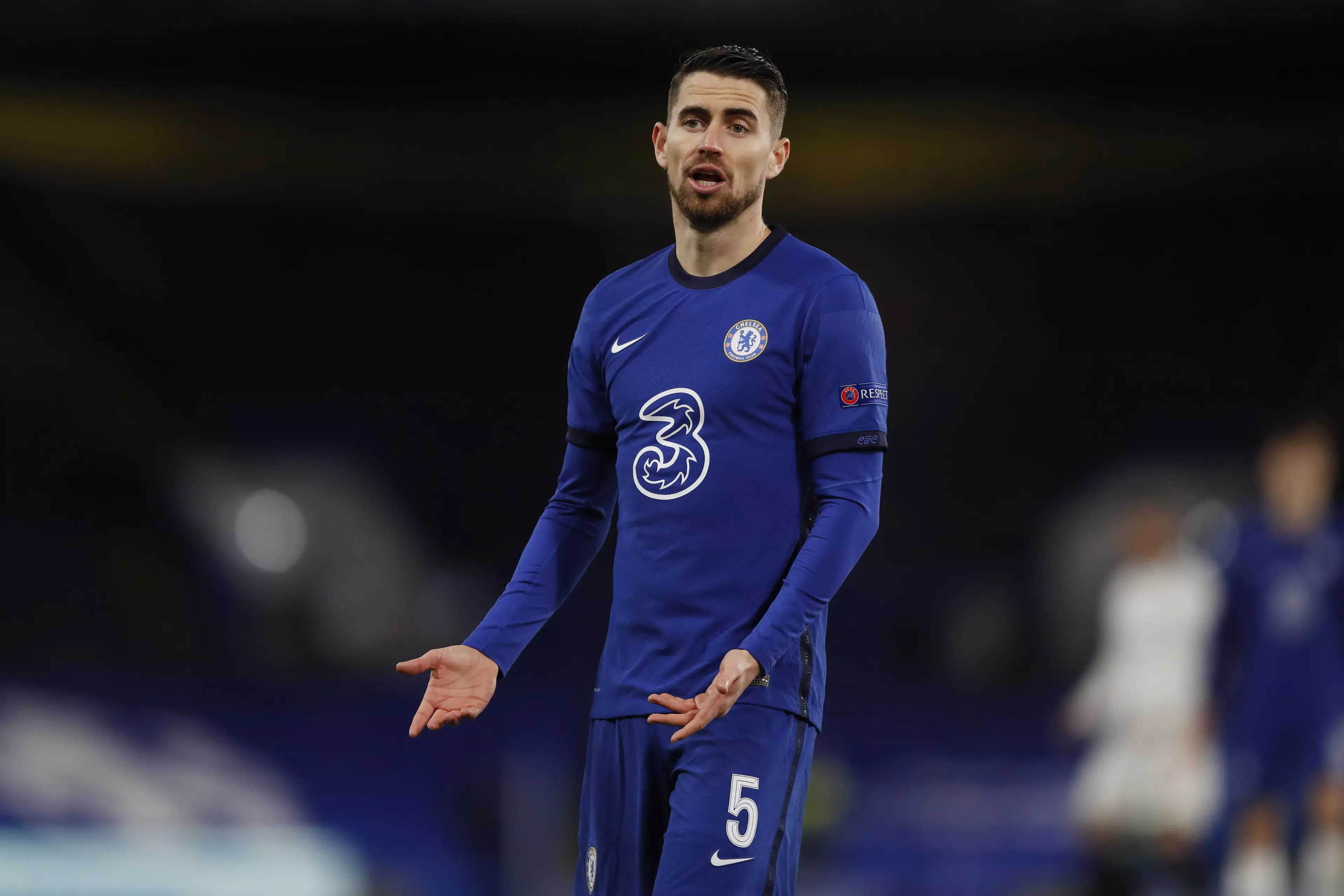Jorginho has been booked in each of the last three matches that he has started against the Foxes