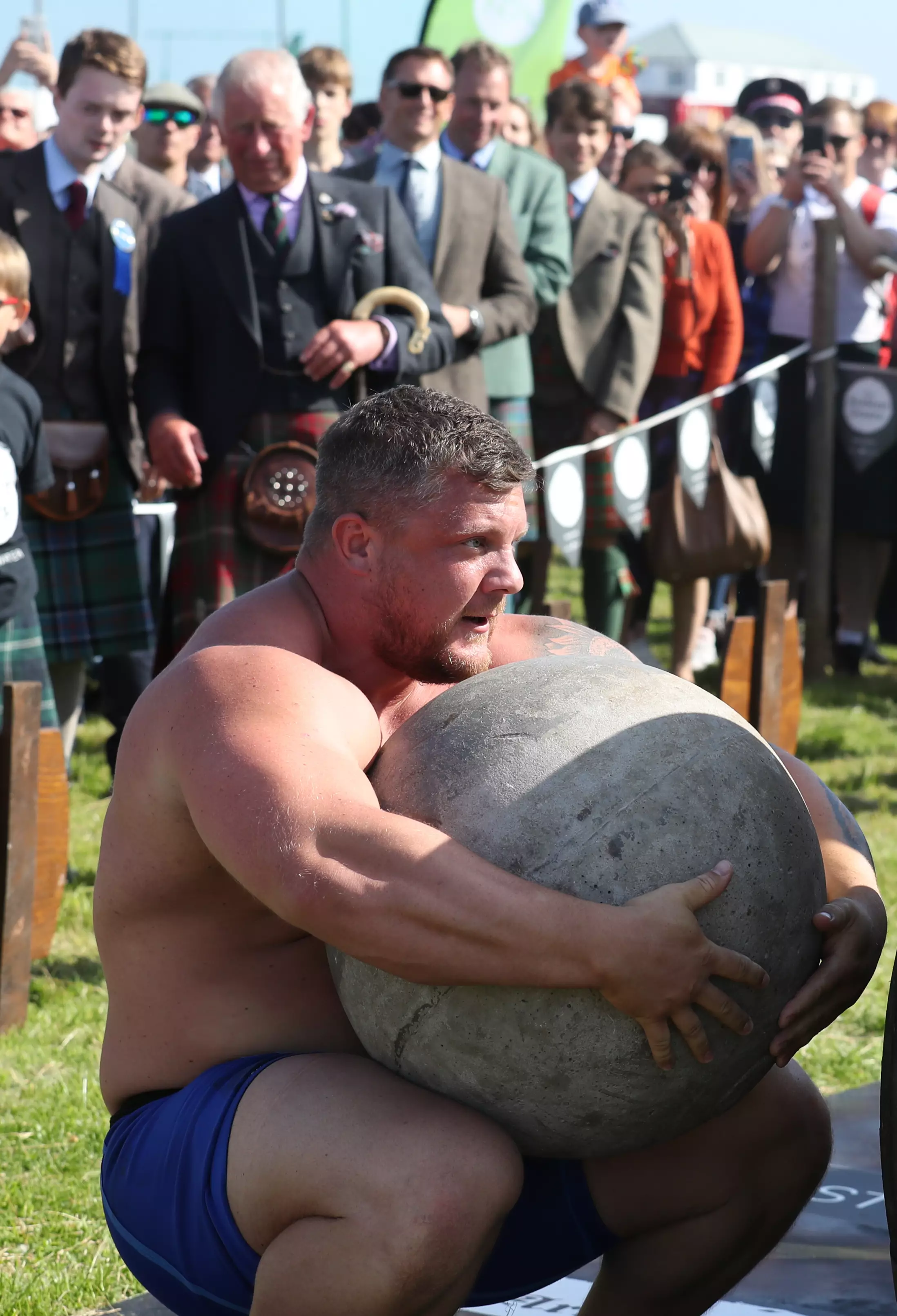 Luke with Prince Charles at the 2019 Mey Highland and Cultural Games.