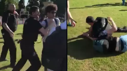 Video Of Police Tackling Teens Goes Viral 