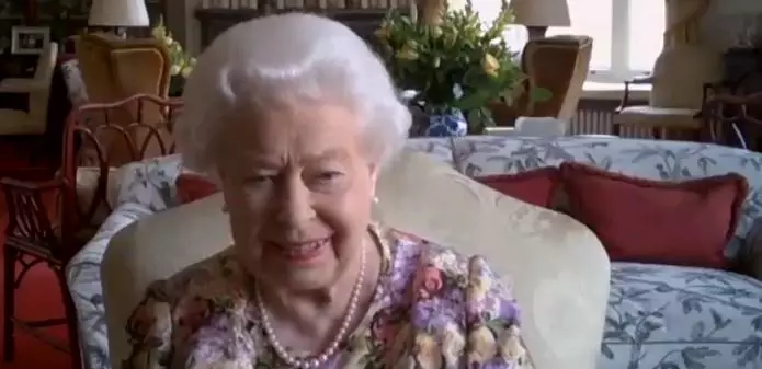 The Queen took part in the video call.
