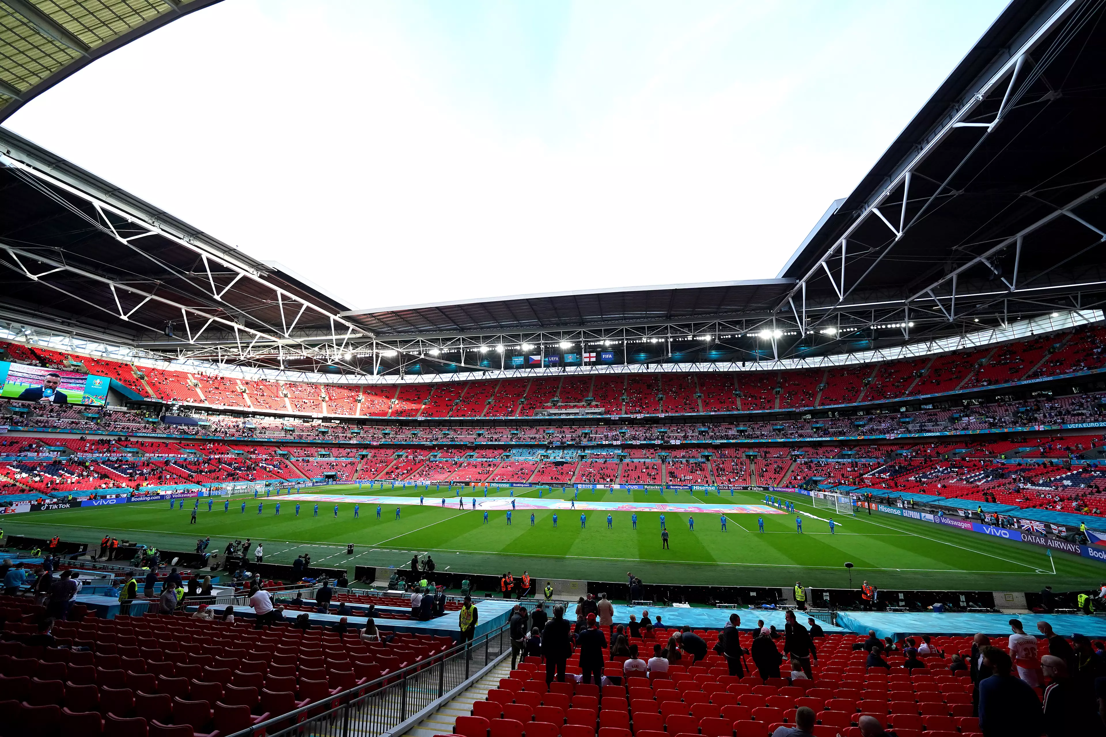 It comes as it was announced the capacity at Wembley would be upped to 75 per cent (