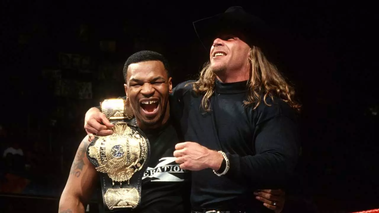 Mike Tyson and Shawn Michaels. Image: PA