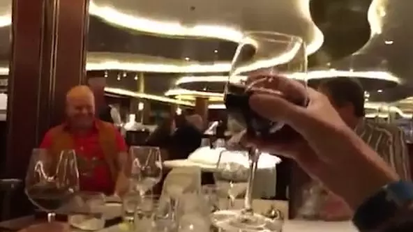 Passengers Get Battered By High Winds On Cruise Ship... And Keep Drinking Wine
