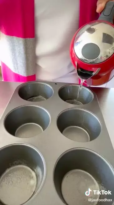 Add 1cm water to each compartment before cracking in your egg (