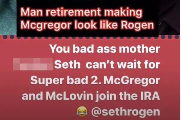 McGregor responded to jokes that he looks like the comedian.