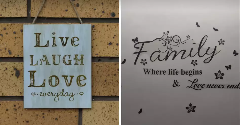 Word Art Is 'Tacky,' According To Interiors Expert