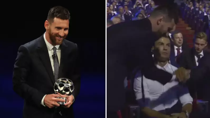 Cristiano Ronaldo's Reaction To Lionel Messi Winning UEFA Best Forward Of The Year
