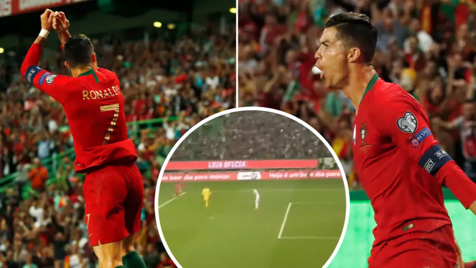 Entire Stadium Shout "SIIU" When Cristiano Ronaldo Celebrates Goal For Portugal