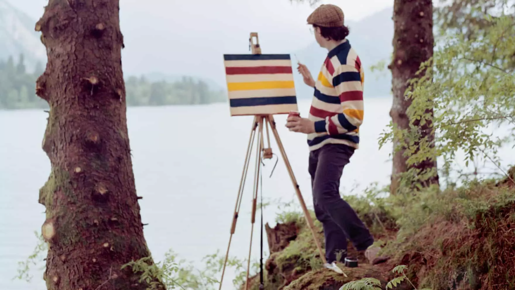 Artist Travels To Scenic Locations To Paint The Pattern On His Shirt